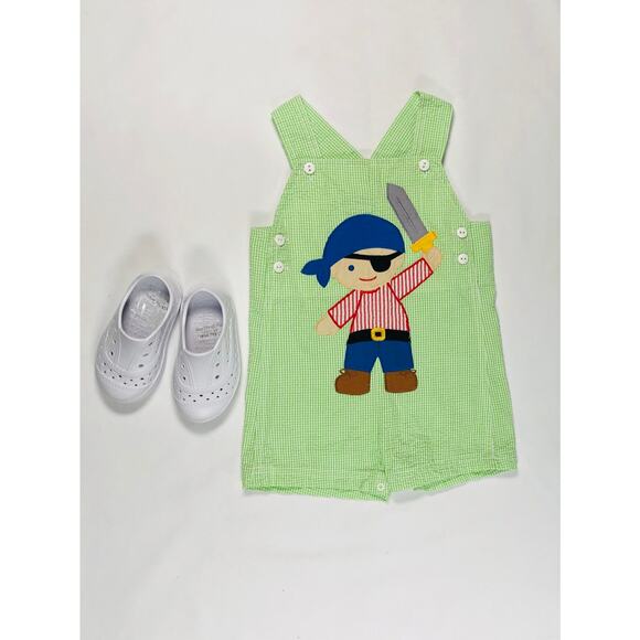 ZUBELS BOYS PIRATE ROMPER SIZE 9M - Picture 1 of 2
